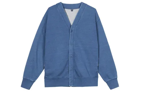 UNIQLO Sweaters Men's Lake Blue V Neck Moderate Cardigan