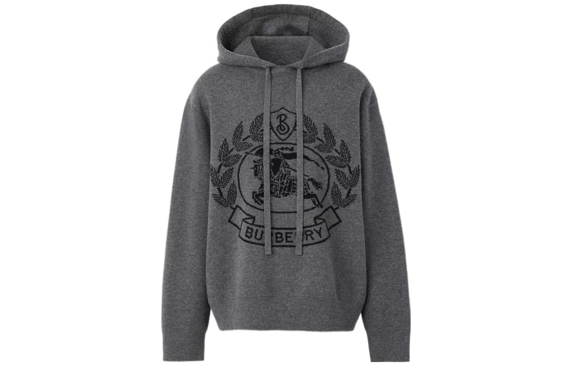 Burberry Ekd Wool Jacquard Oversized Hoodie
