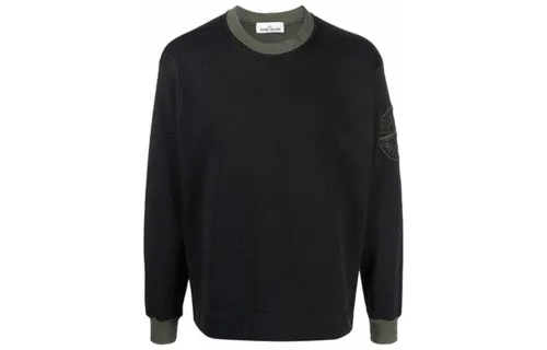 STONE ISLAND Sweaters Men's Black Crew Neck Moderate Straight Fit