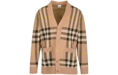 Burberry Iconic Check Motif Cashmere Cardigan