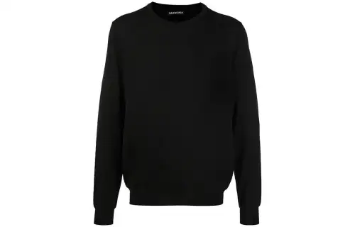 Balenciaga Sweaters Men's Black Crew Neck Moderate Other