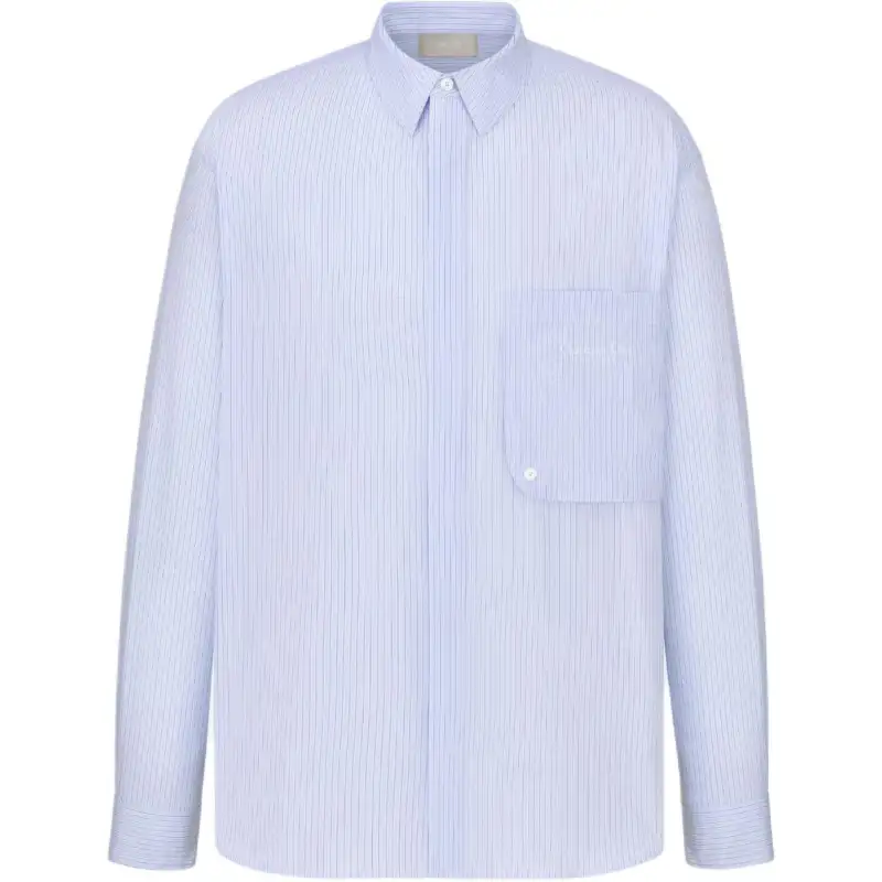 DIOR Homme Christian DIOR Couture Embroidered Pinstriped Shirt