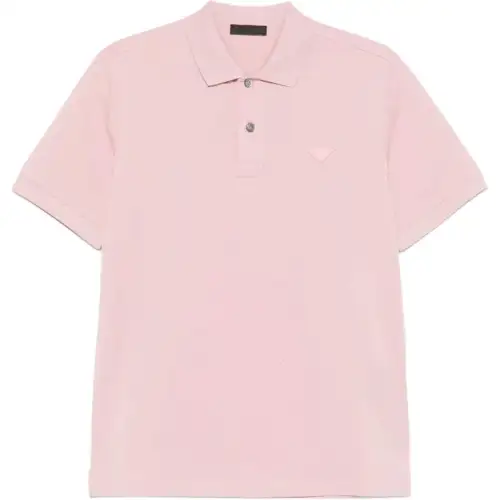 PRADA SS25 Polo Shirt Men's Pink