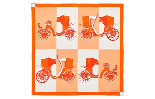 HERMES Voitures Exquises Silk Scarves Women's