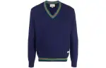 GUCCI Sweaters Men's Navy Blue V Neck Moderate Base Layer