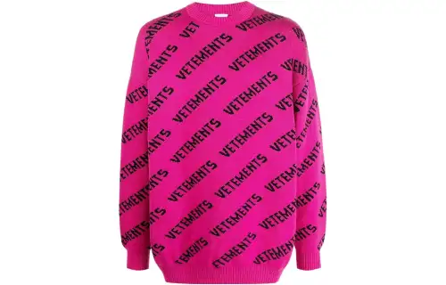 Vetements Sweaters Unisex Pink Crew Neck Thickened Other