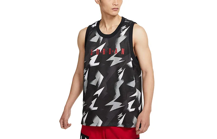 Jordan Tank Tops Men's Black Crew Neck Moderate Straight Fit