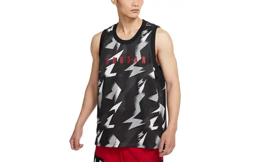 Jordan Tank Tops Men's Black Crew Neck Moderate Straight Fit