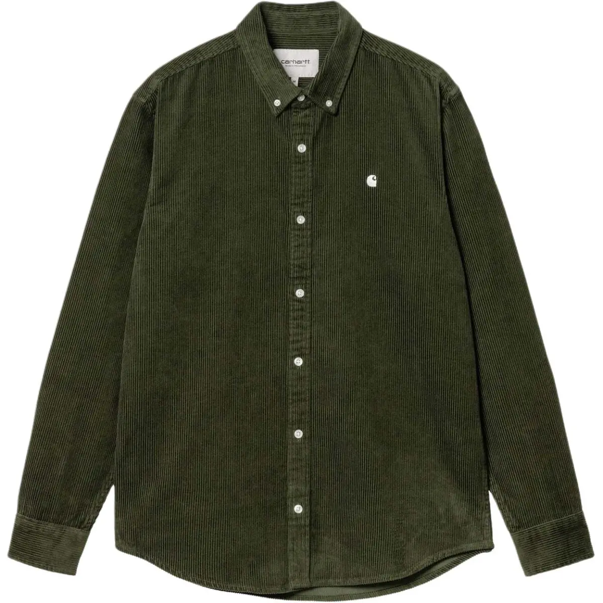 Carhartt WIP Shirts Men's Dark Green Pointed Collar Moderate Shirt