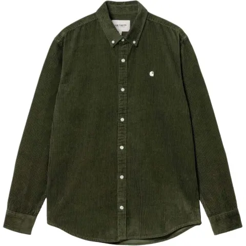 Carhartt WIP Shirts Men's Dark Green Pointed Collar Moderate Shirt