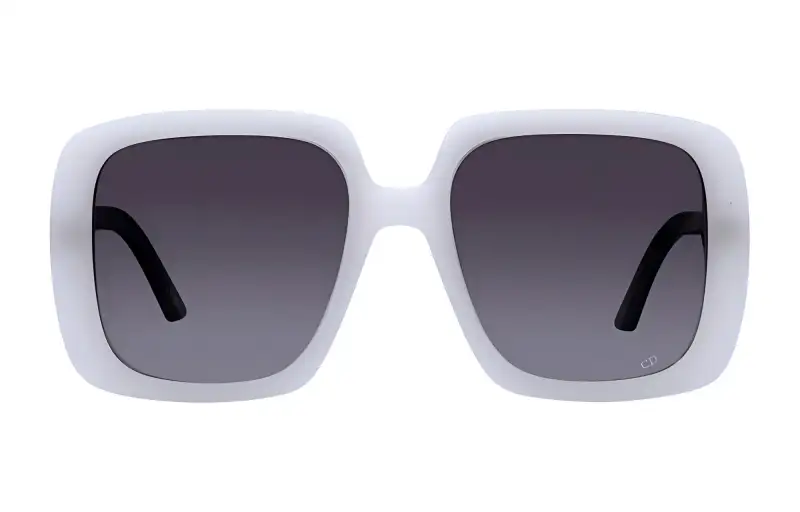 DIOR Acetate Square Sunglasses Women's Gray