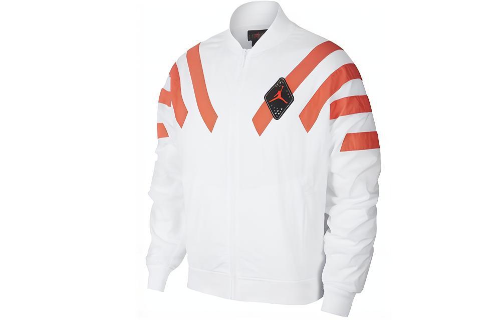 Мужская куртка Jordan 6 Srt Lgc Nylon Jacket (бело-красная) — фото 1