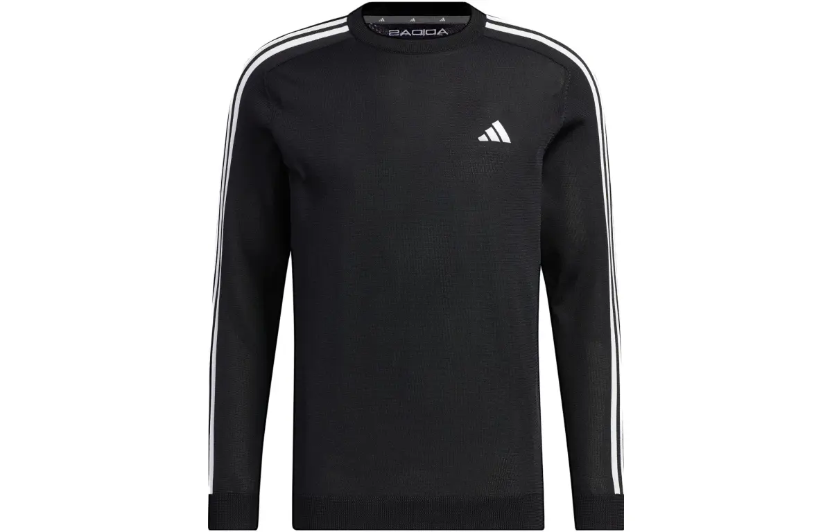 Adidas Sweaters Men's Black Crew Neck Moderate Straight Fit