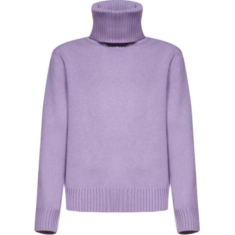 GUCCI Cashmere Sweaters Men's Purple Turtleneck Moderate Other