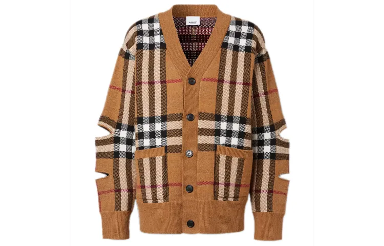 Burberry Cashmere Sweater Men's Birch Brown