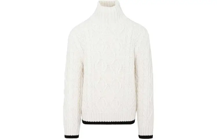 DIOR Quarterly New Products Cashmere Sweaters Men's White Turtleneck Moderate