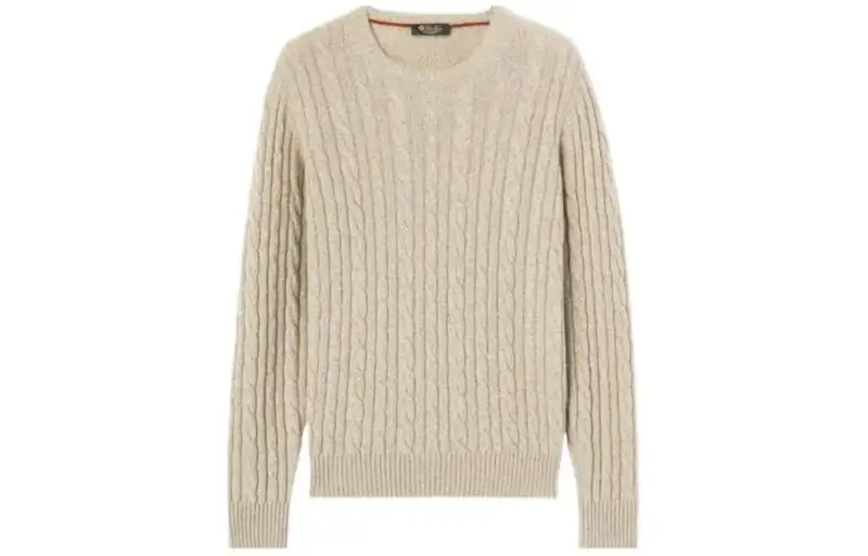 Loro Piana Sweaters Men's Tan Crew Neck Moderate Other