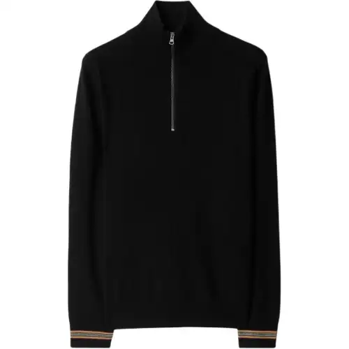 Burberry Sweaters Men's Black Moderate