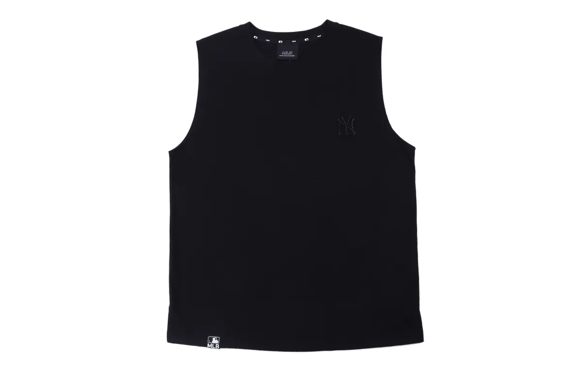 MLB Tank Tops Unisex Black Crew Neck Moderate Straight Fit