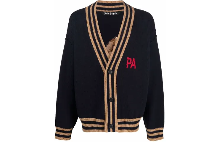 Palm Angels bear-motif cardigan