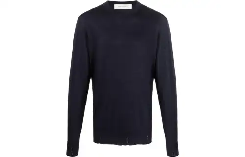 logo-patch wool jumper