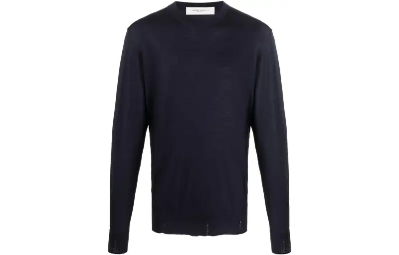 logo-patch wool jumper