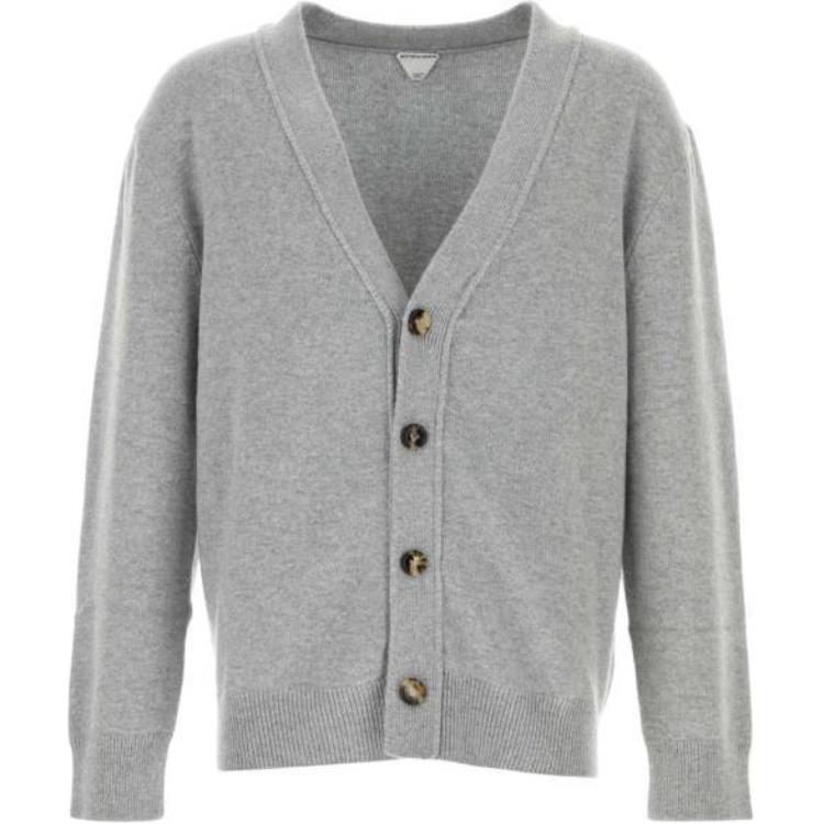 Bottega Veneta Intrecciato Leather Patch Embellished Cardigan