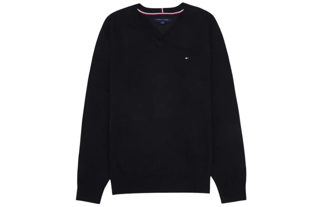 Tommy Hilfiger Sweaters Men's Black Crew Neck Moderate Other