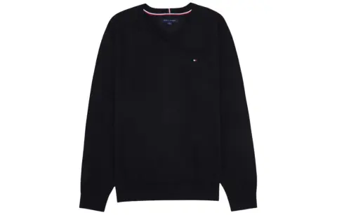 Tommy Hilfiger Sweaters Men's Black Crew Neck Moderate Other