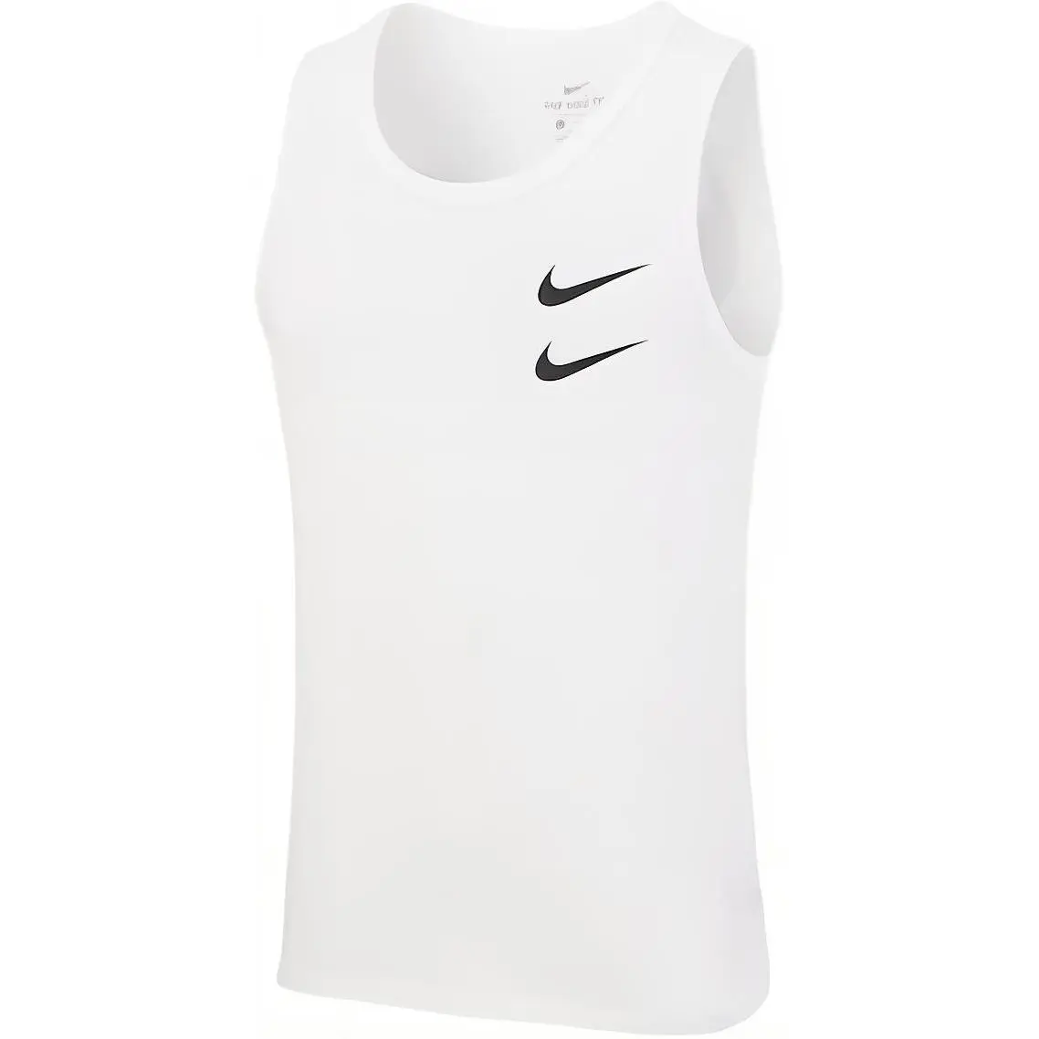 Nike Tank Tops Men's White Crew Neck Moderate Straight Fit