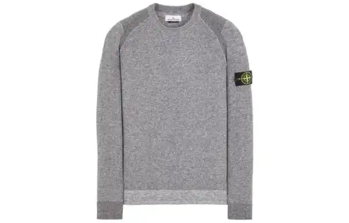 STONE ISLAND Sweaters Men's Gray Crew Neck Moderate