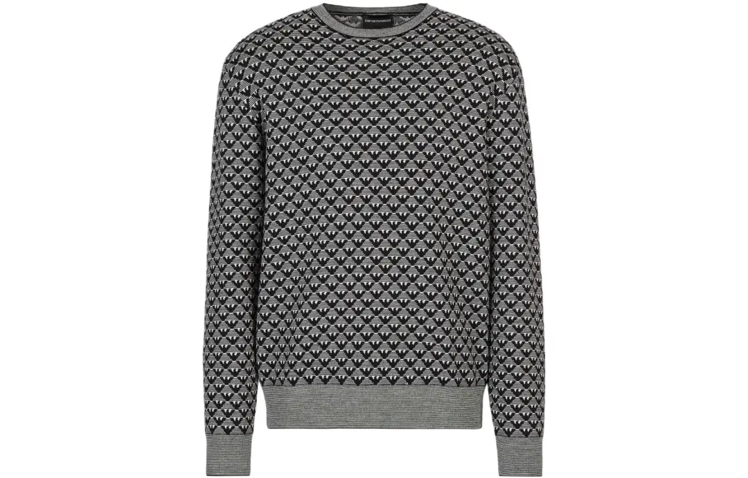EMPORIO ARMANI Sweaters Men's Gray Crew Neck Moderate Other