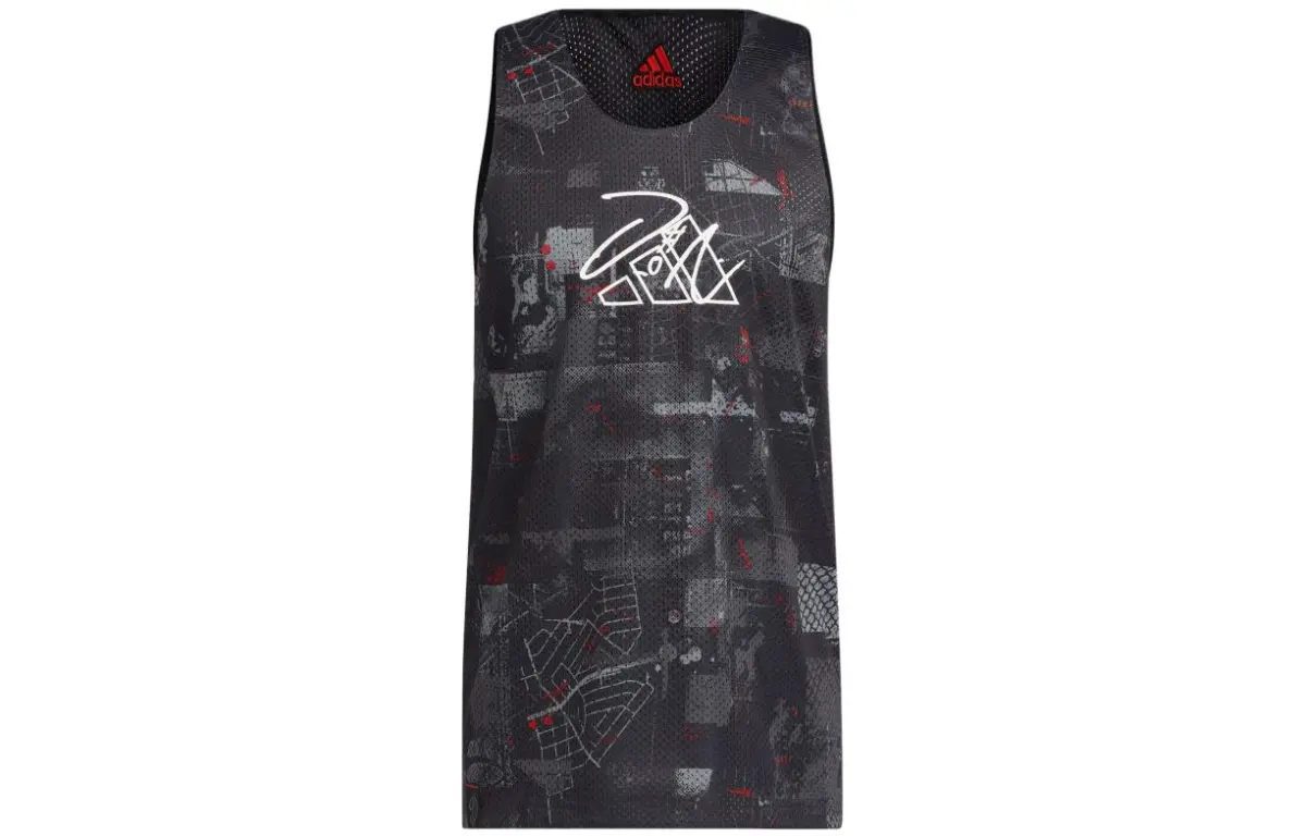 Adidas Tank Tops Men's Black Crew Neck Moderate Straight Fit