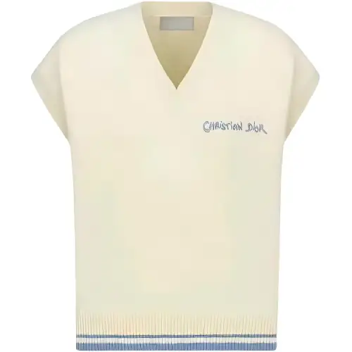 DIOR Logo Embroidered V Neck Vest
