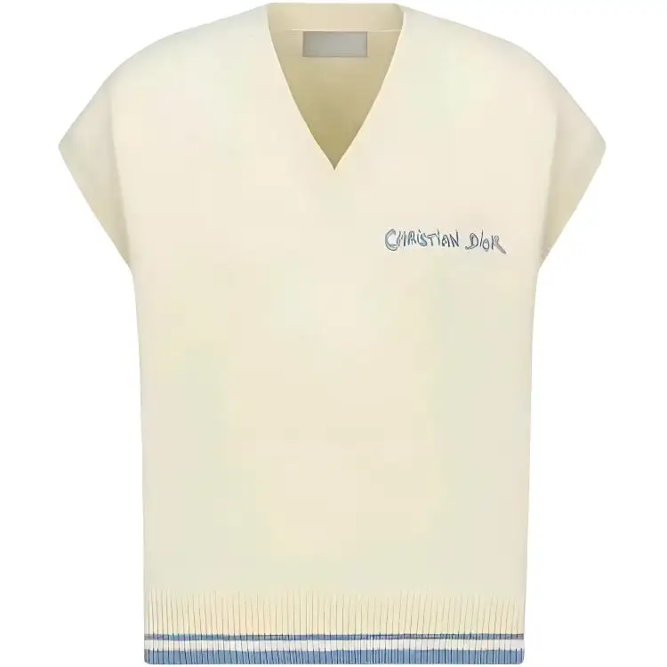 DIOR Logo Embroidered V Neck Vest