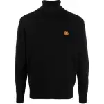 KENZO Sweaters Men's Black Turtleneck Moderate Base Layer