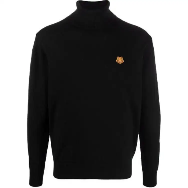 KENZO Sweaters Men's Black Turtleneck Moderate Base Layer