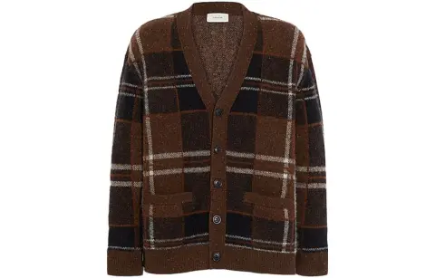 COACH Sweaters Men's Brown V-neck Moderate