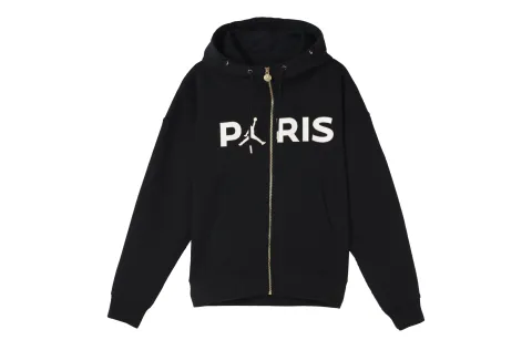 Jordan X Psg Paris Saint Germain Travel Fleeze Full Zip Hoodie