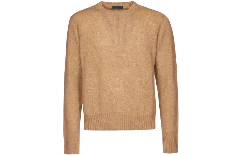PRADA Sweaters Men's Camel Crew Neck Other