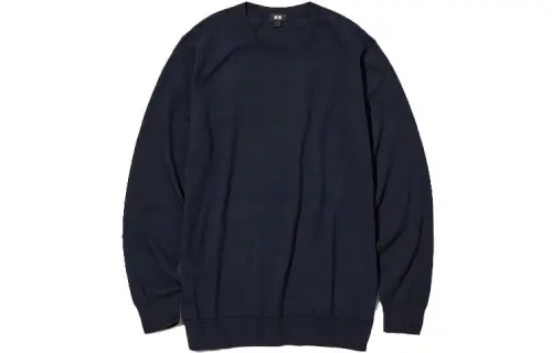 UNIQLO Sweaters Unisex Navy Blue Crew Neck Moderate Other