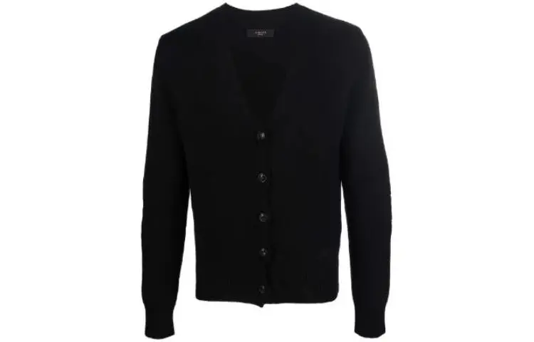 AMIRI Cashmere Sweaters Men's Black V Neck Moderate