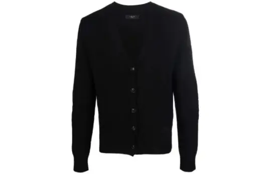 AMIRI Cashmere Sweaters Men's Black V Neck Moderate
