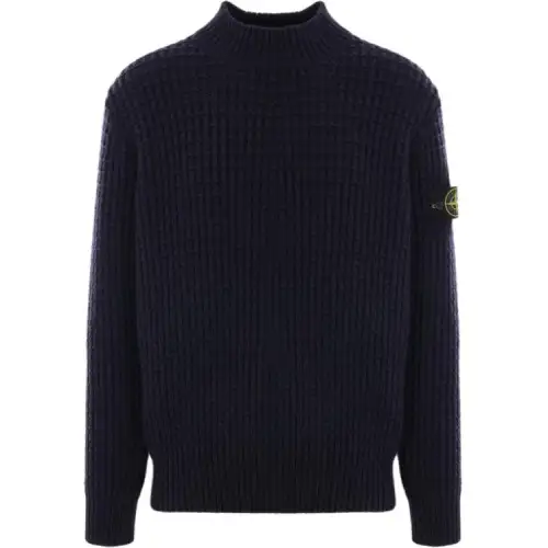 STONE ISLAND Logo Patch Sleeved Sweater