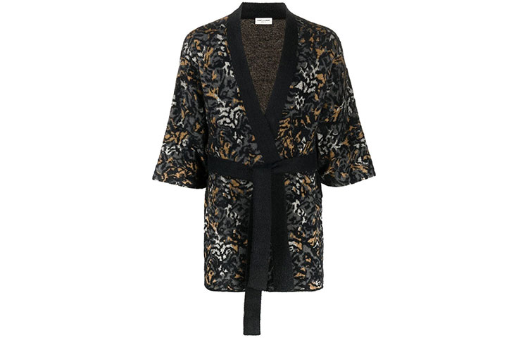 Мужской кардиган SAINT SAINT LAURENT SS21 V (черно-серый)
