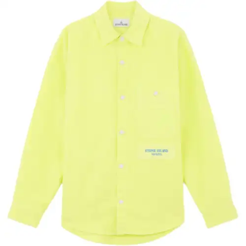 Stone Island logo-embroidered shirt