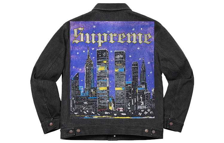 Куртка Supreme SS19 New York Trucker (черная)