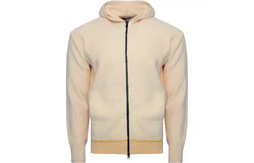 STONE ISLAND Sweaters Men's Orange Hooded Moderate Cardigan