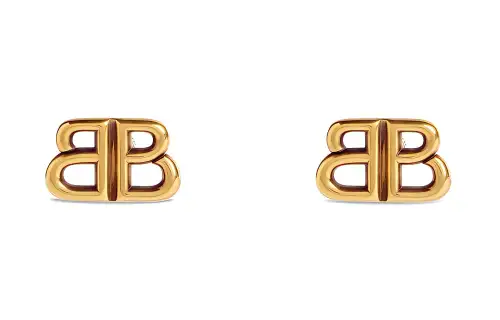 Balenciaga Zinc Alloy Earrings Women's Gold