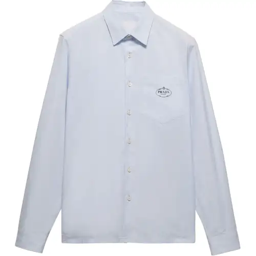 Prada 2010s logo-embroidered shirt